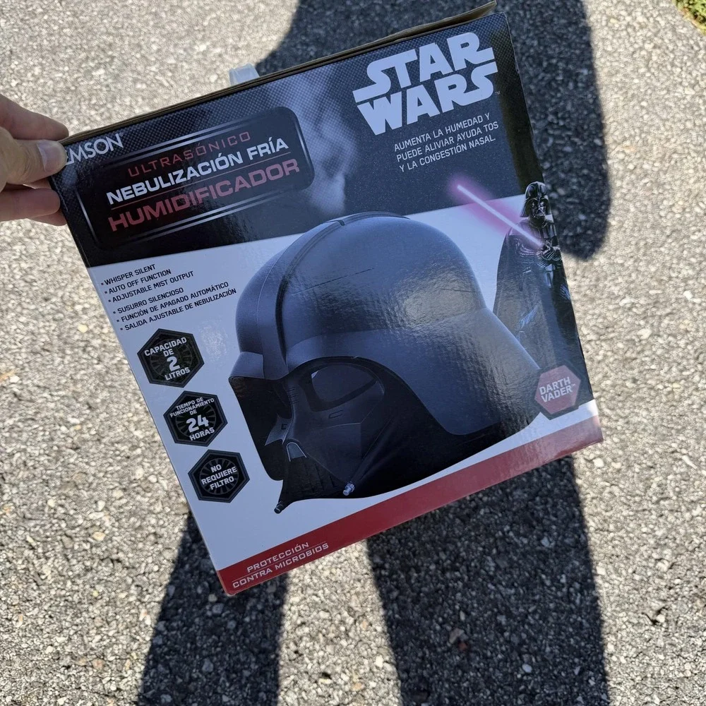 Star Wars Darth Vader Ultrasonic Cool Mist Humidifier Emson Black Tabletop